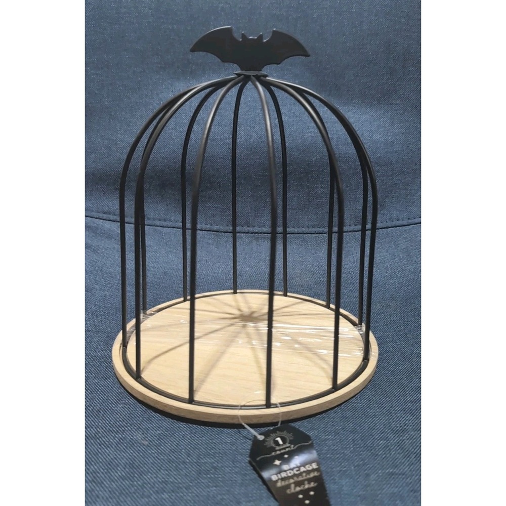 Halloween Bat Birdcage Table Spooky Party Decor New